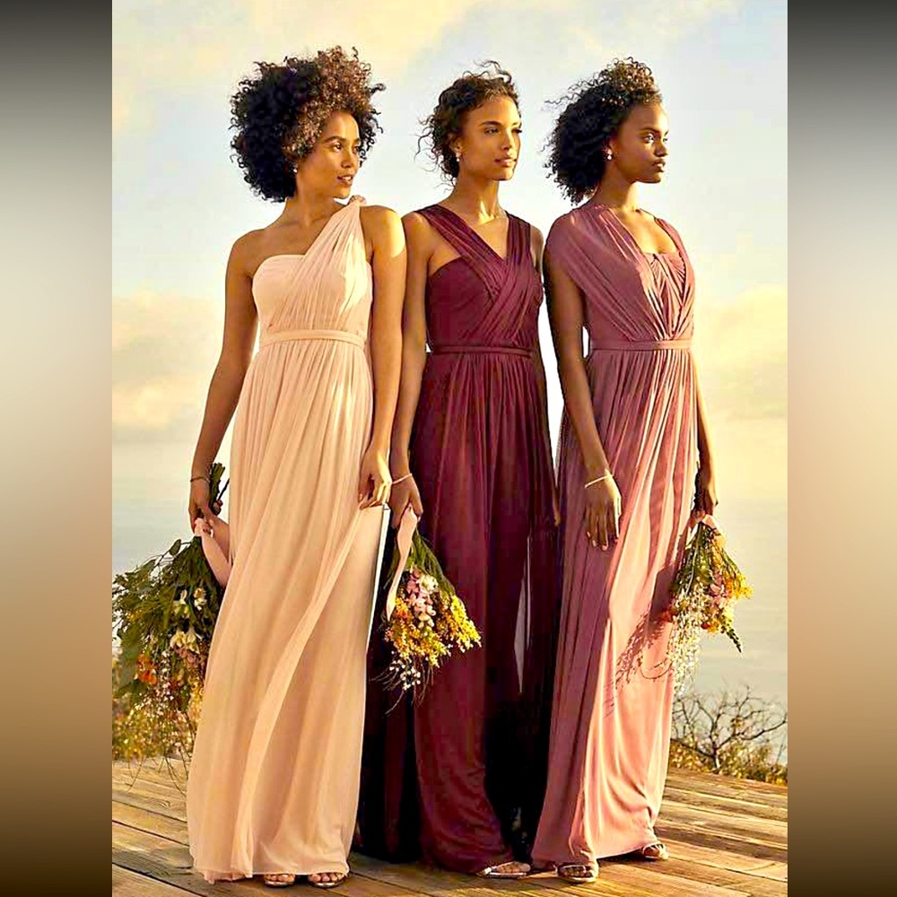 David’s Bridal Pewter Brides Maid Dress